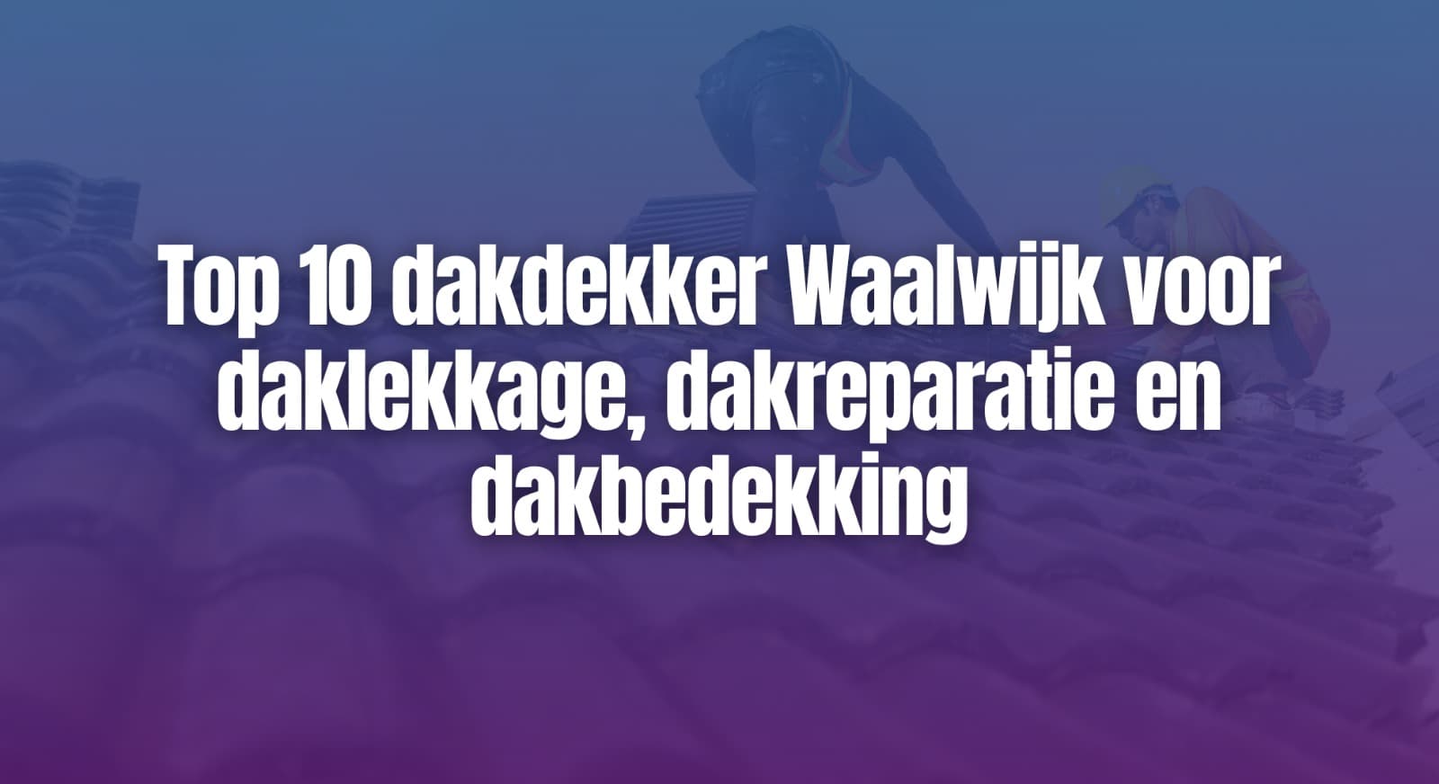 Top 10 dakdekker Waalwijk voor daklekkage, dakreparatie en dakbedekking