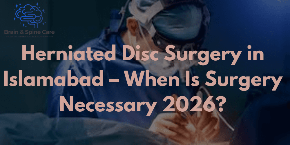 Herniated Disc Surgery in Islamabad – When Is Surgery Necessary 2026?
