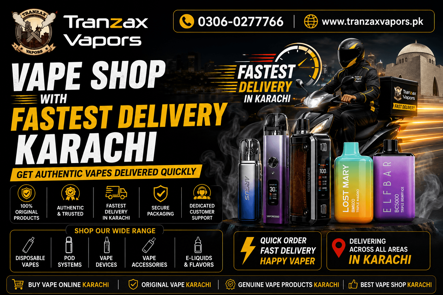 Vape Shop with Fastest Delivery Karachi – Get Authentic Vapes Delivered Quickly