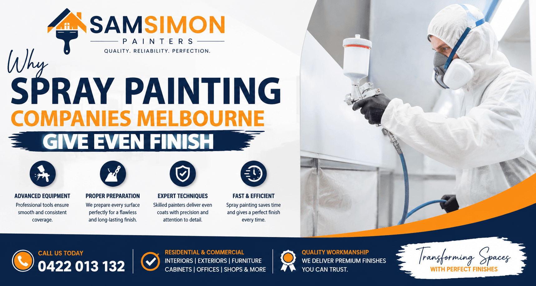 Why Spray Painting Companies Melbourne Give Even Finish