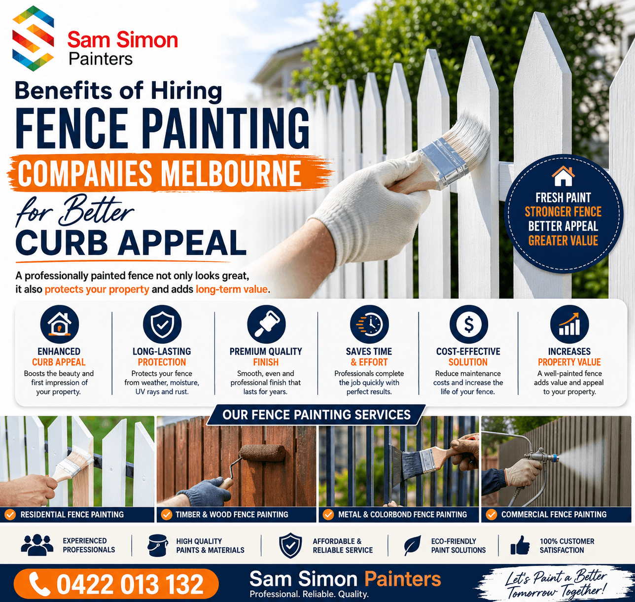 Benefits of Hiring Fence Painting Companies Melbourne for Better Curb Appeal