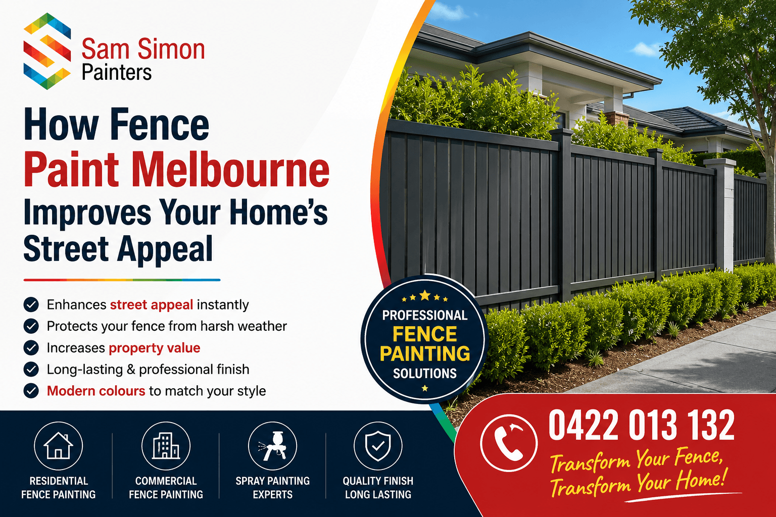 How Fence Paint Melbourne Improves Your Home’s Street Appeal