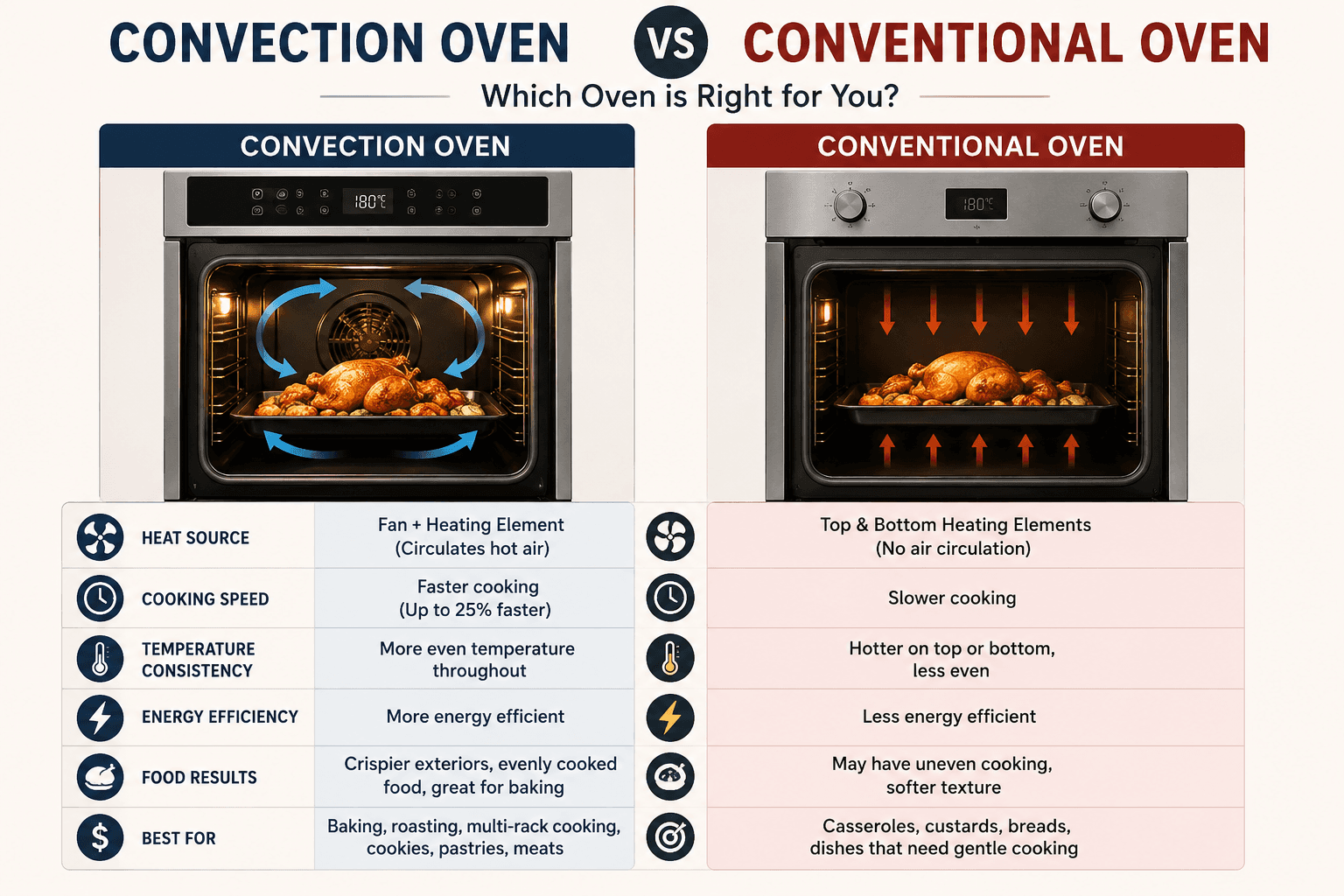 Convection Oven vs Conventional Oven: Which One Is Best for Your Kitchen?